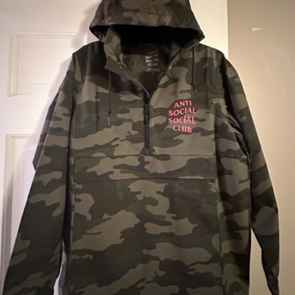 NEW 2017 Anti Social Social Club EZ Jacket Anorak Waterproof  Camo Men Small